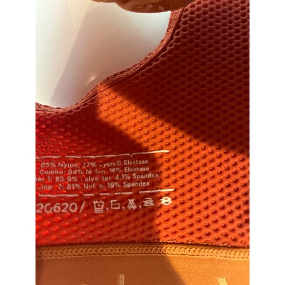 Outdoor Voices Womens Front Zip Sports Bra S Orange Red Nylon/Spandex Padded Adj - Picture 2 of 6